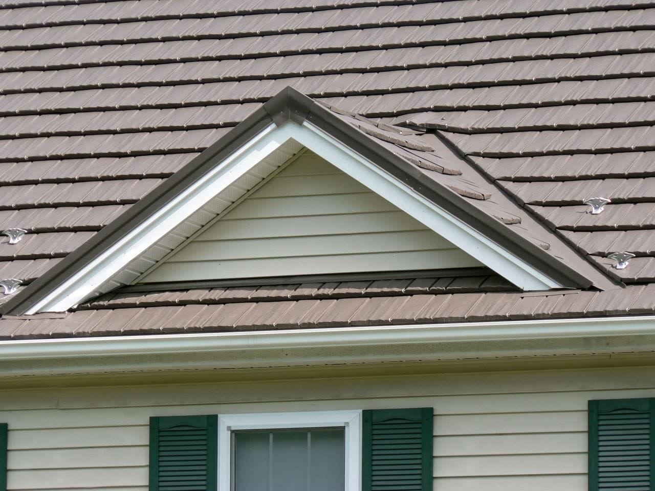 Classic Rustic metal shingle on a home